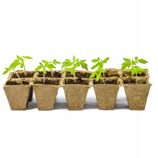 Kvetináč Jiffy 6 cm x 6 x 6 cm, priemer 6 cm, odtiene hnedej a béžovej